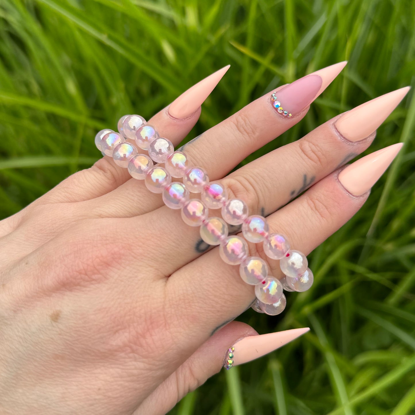 Aura Rosenquarz Armband