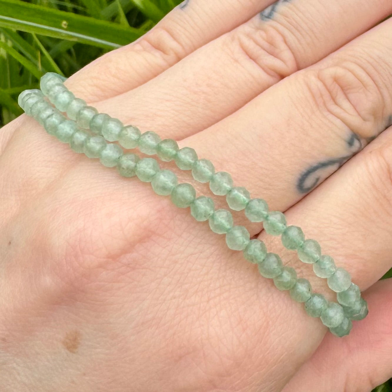 Grüner Aventurin Armband facettiert