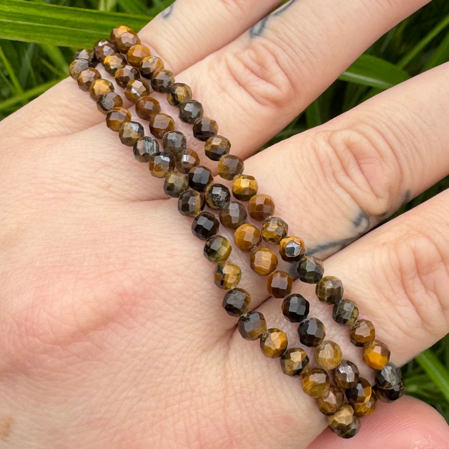 Tigerauge Armband facettiert