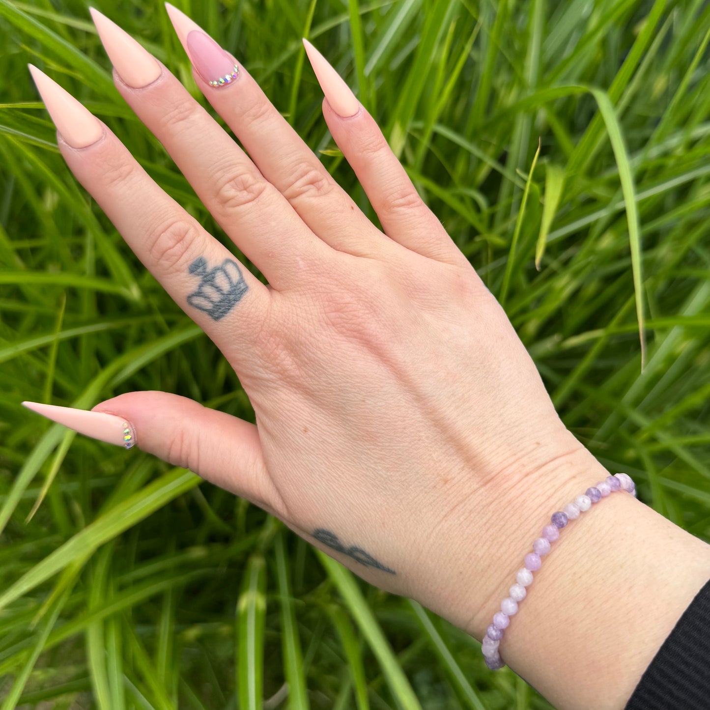 Lepidolith Armband facettiert