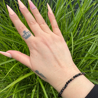 Schwarzer Achat Armband facettiert