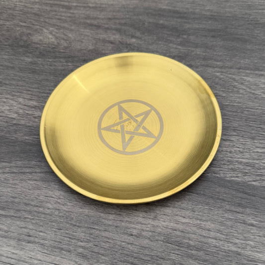 Ritualteller mit Pentagramm – 14 cm