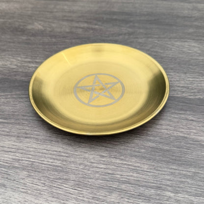 Ritualteller mit Pentagramm – 14 cm