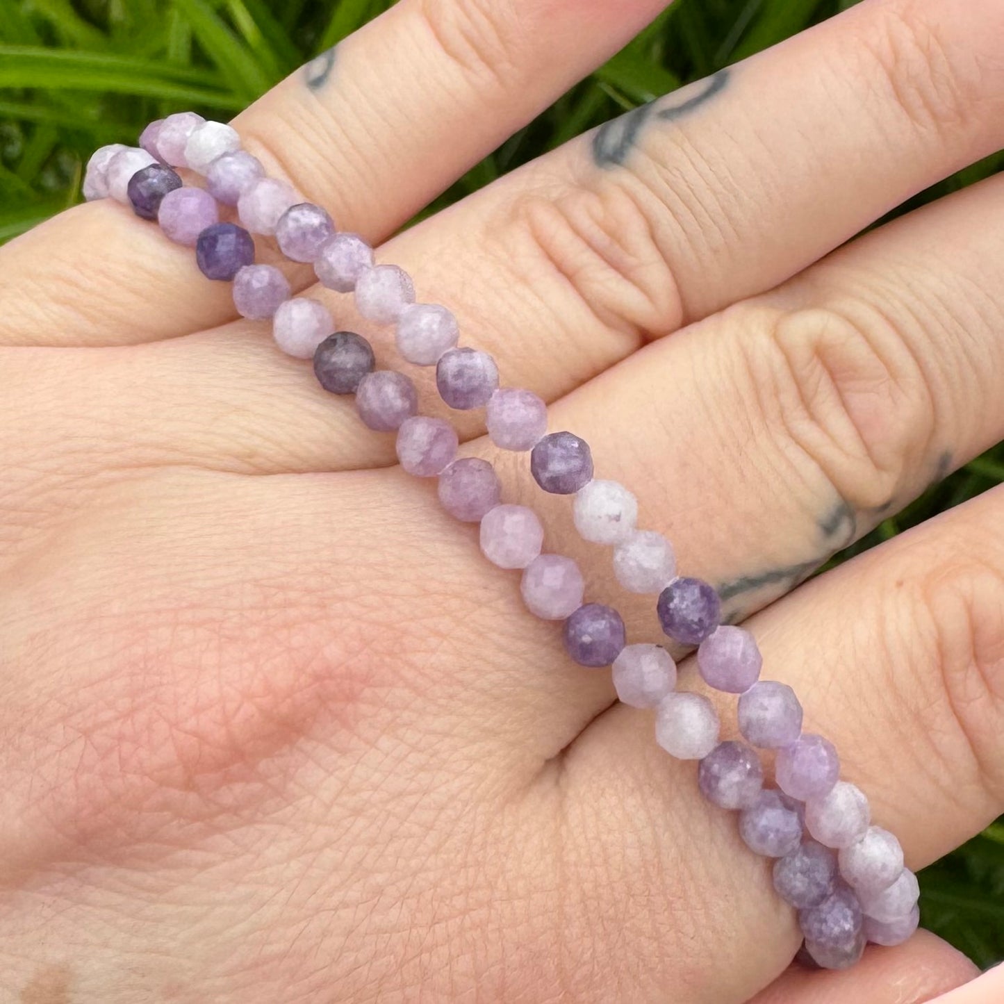 Lepidolith Armband facettiert