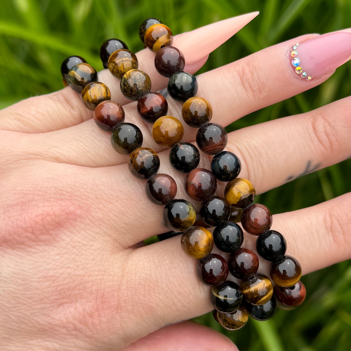 Colorful Tigerauge Armband