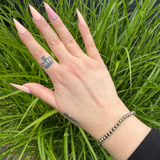 Pyrit Armband facettiert