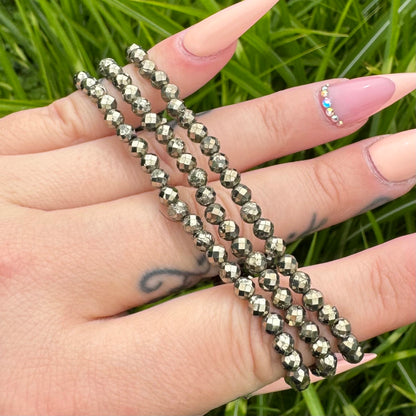 Pyrit Armband facettiert