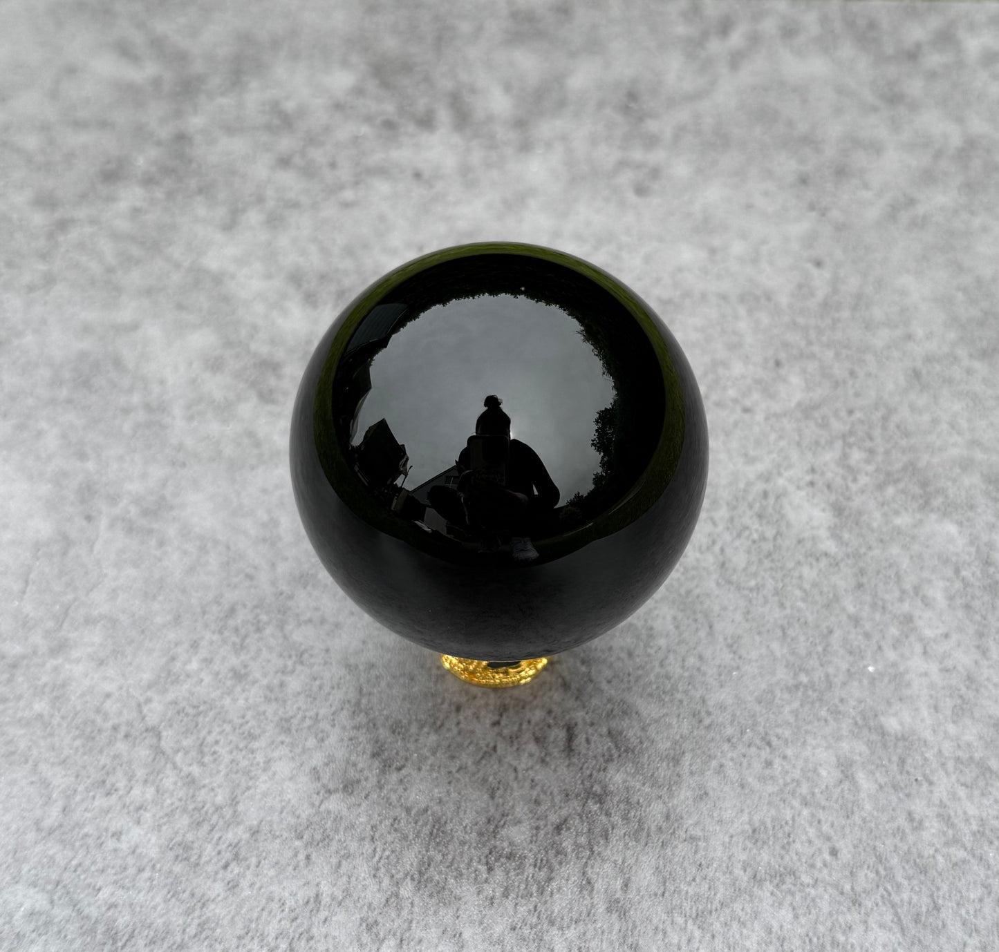 Schwarze Obsidiankugel – 6 cm