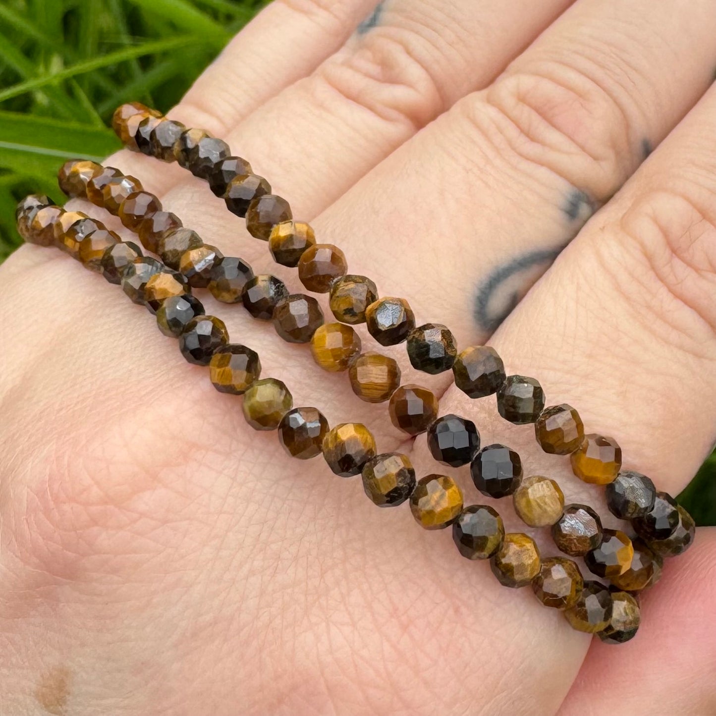 Tigerauge Armband facettiert
