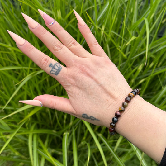 Colorful Tigerauge Armband