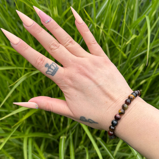Colorful Tigerauge Armband