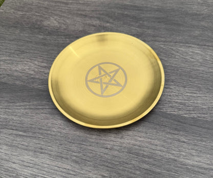 Ritualteller mit Pentagramm – 14 cm