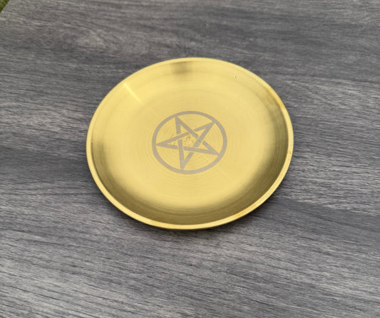 Ritualteller mit Pentagramm – 14 cm