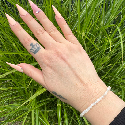Selenit Armband facettiert