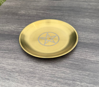 Ritualteller mit Pentagramm – 14 cm