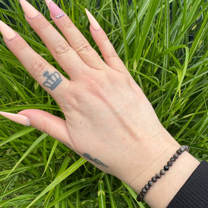 Silberobsidian Armband facettiert