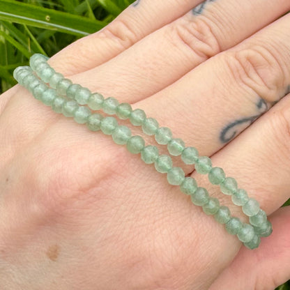 Grüner Aventurin Armband facettiert