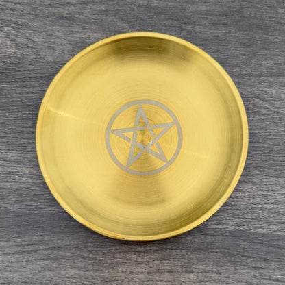 Ritualteller mit Pentagramm – 14 cm