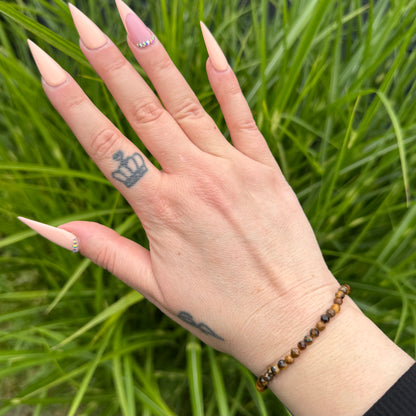 Tigerauge Armband facettiert