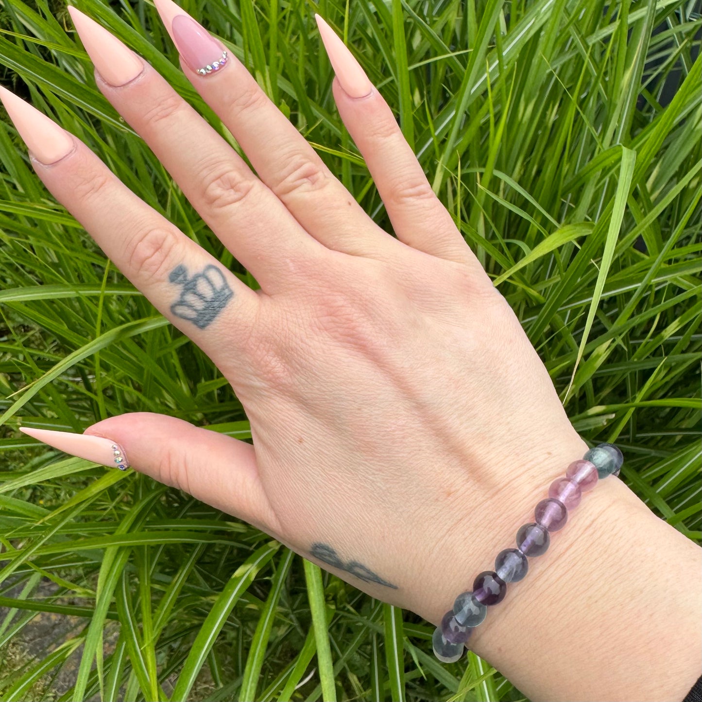 Regenbogen Fluorit Armband