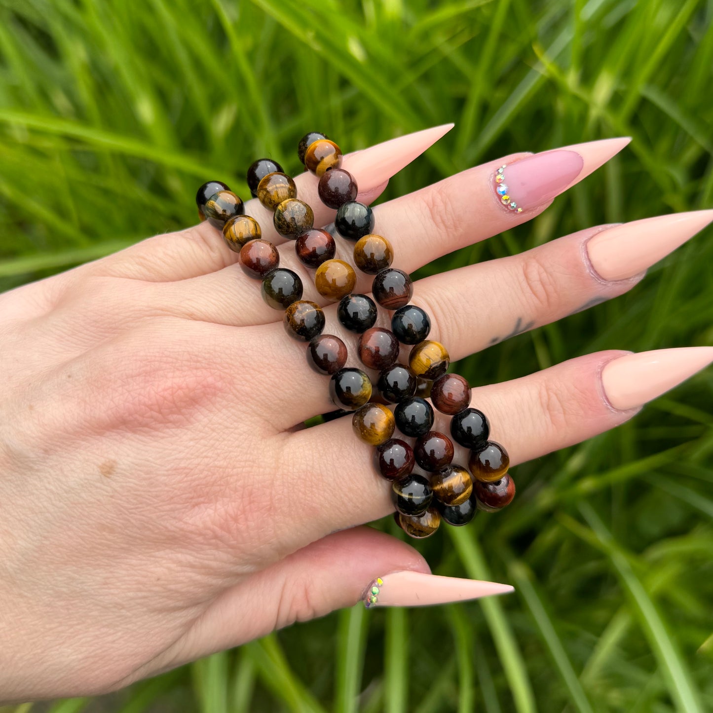 Colorful Tigerauge Armband