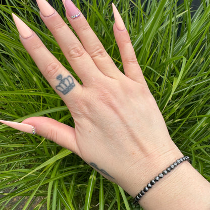 Hämatit Armband facettiert