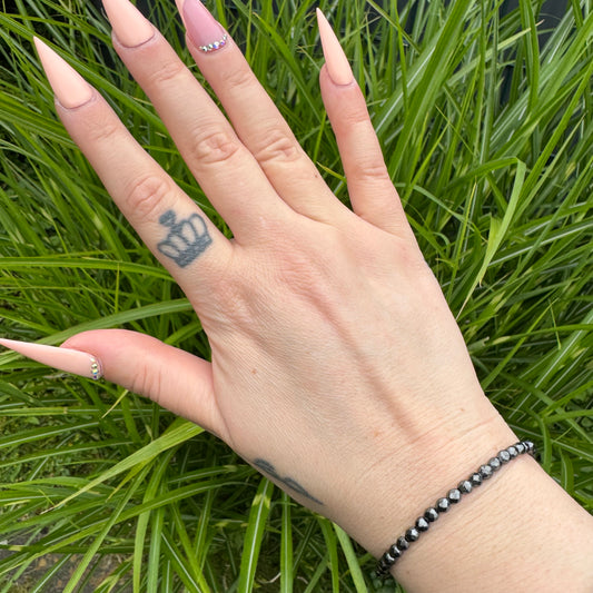 Hämatit Armband facettiert