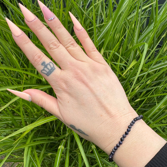 Blue Sandstone Armband facettiert